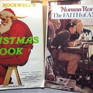 Norman Rockwell Christmas Book & The Faith of America Coffee Table Books